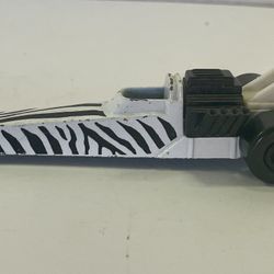 Hot Wheels Dragster 1993 Zebra Indy Diecast Race Car Drag Racer White VINTAGE