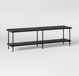 Wood and Metal TV Stand for TVs up to 60" Black - Room Essentials