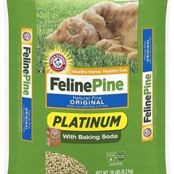 Feline Pine Platinum Non-Clumping Cat Litter 18lb.

