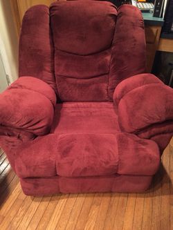 Ashley Furniture Burgundy Power Oversize Rocker Chair