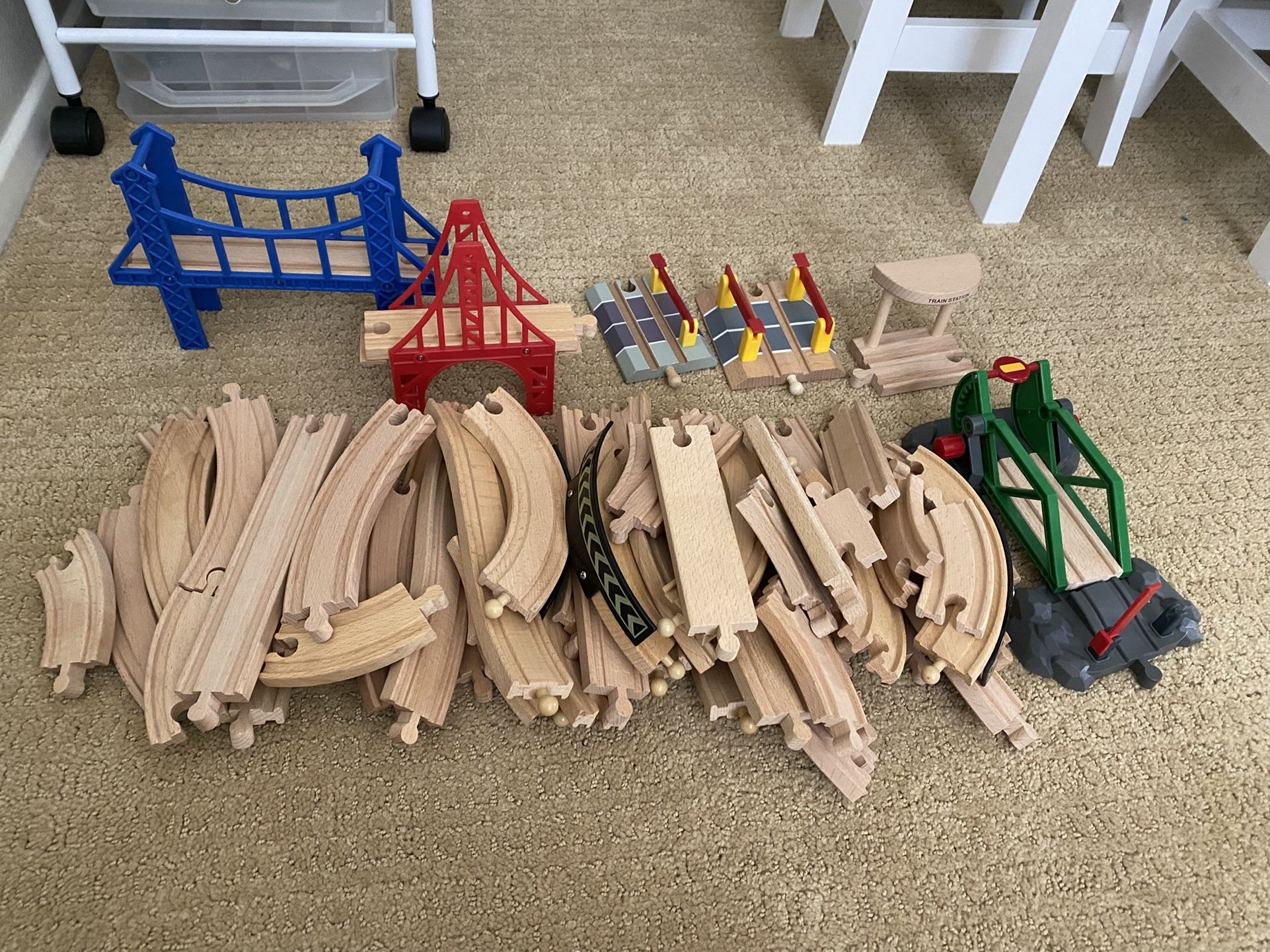 Wooden Train Tracks, Trains,  And More!! 