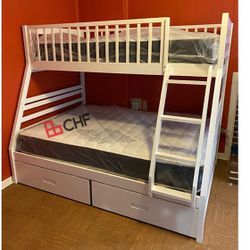 Twin Over Full Bunk Bed With Storage 