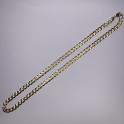 14k 42.3g 24”  Curb link necklace