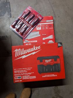 Brand New in Box! Milwaukee tools and vacuum w/battery & charger