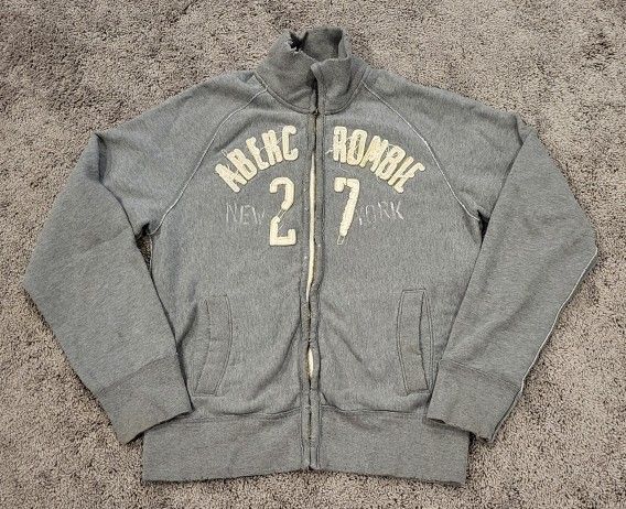 Abercrombie & Fitch Men’s Large Grunge Style Full Zip Up Jacket