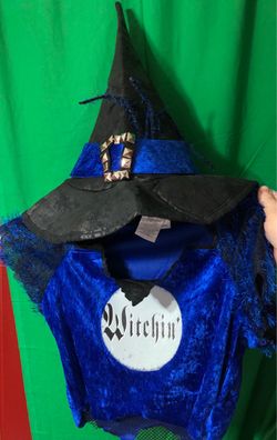 Witch Costume Brand New Women Sexy Includes Hat Soft Royal Blue Size Extra Small 2-6
