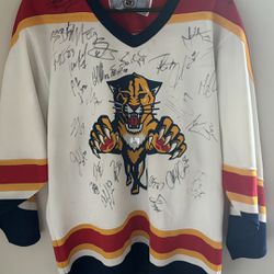 NHL Florida Panthers Away Jersey Team Signed Autographed W/ COA