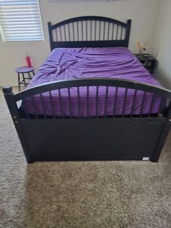 Black Wood Twin Bed Frame