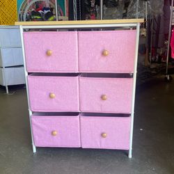 6 Drawer Dresser with Fabric Drawers