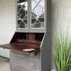 Vintage Secrerary Desk  Re Done So Pretty 