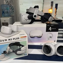 Oculus Quest 2 With “BoboVr M2 Plus Head strap And Twin Batteries”