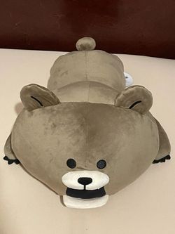 Round1 SMORE Brown Bear Laying On Belly Plush