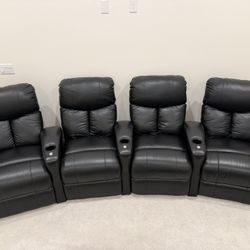 Black Leather Couch 