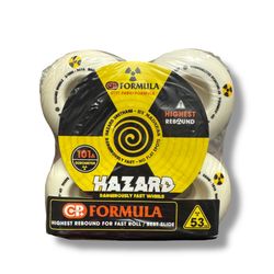 Hazard Highest Rebound Spitfire Skateboard Wheels 53mm 101a White Black