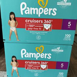 Diapers size 5 pampers cruisers 100 count