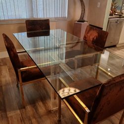 Vintage Early 1970s Dining Room Table And Chairs