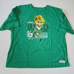 Mitchell and Ness Boston Celtics Larry Bird green T-shirt men's size 5XL 