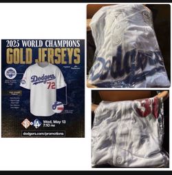 LA Dodgers Gold Jersey SGA Giveaway 5/13/26, XL, #30 Dave Roberts