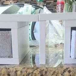 Monitor Risers W/ Storage Baskets