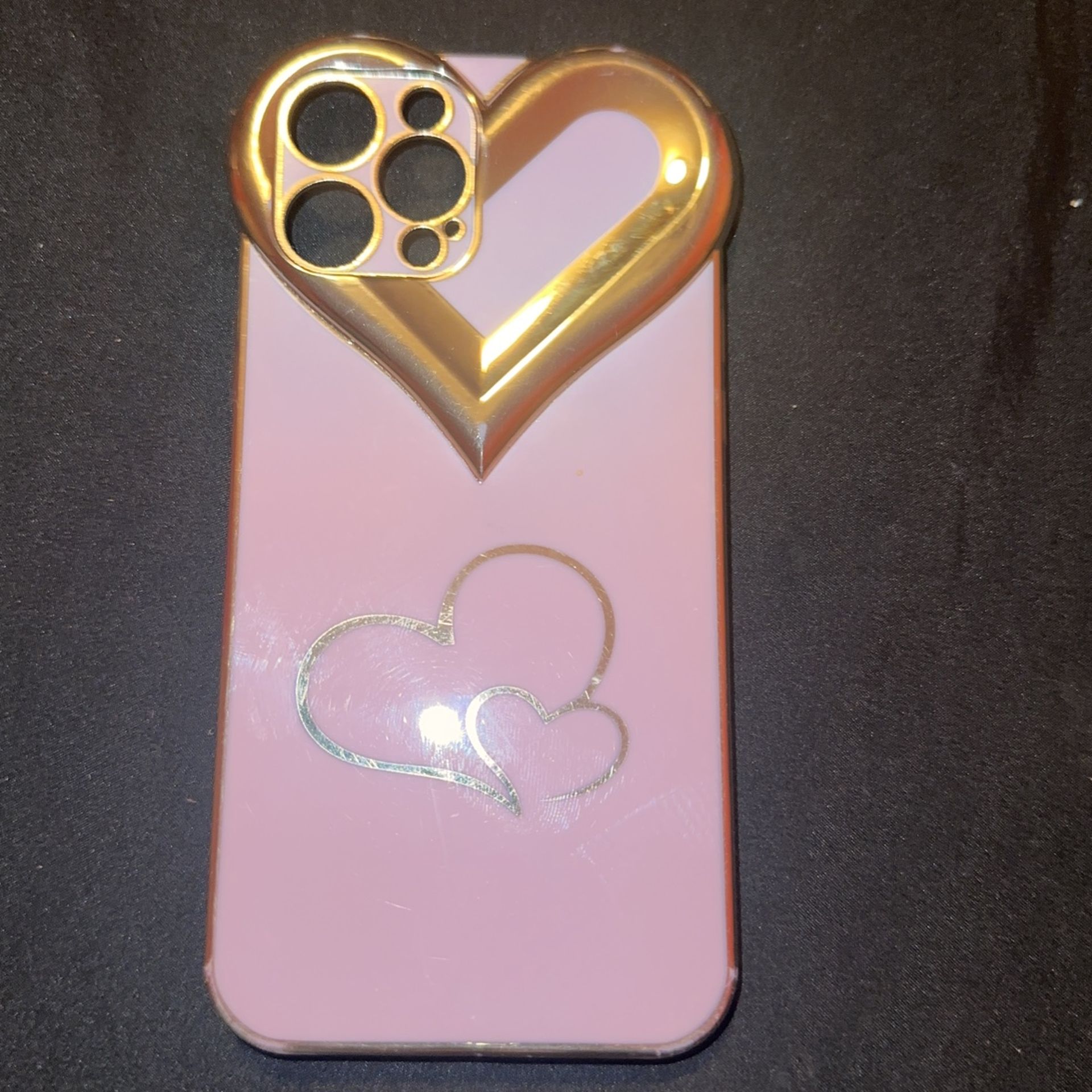 iPhone 12 Pro Max Case - Pink Gold Heart