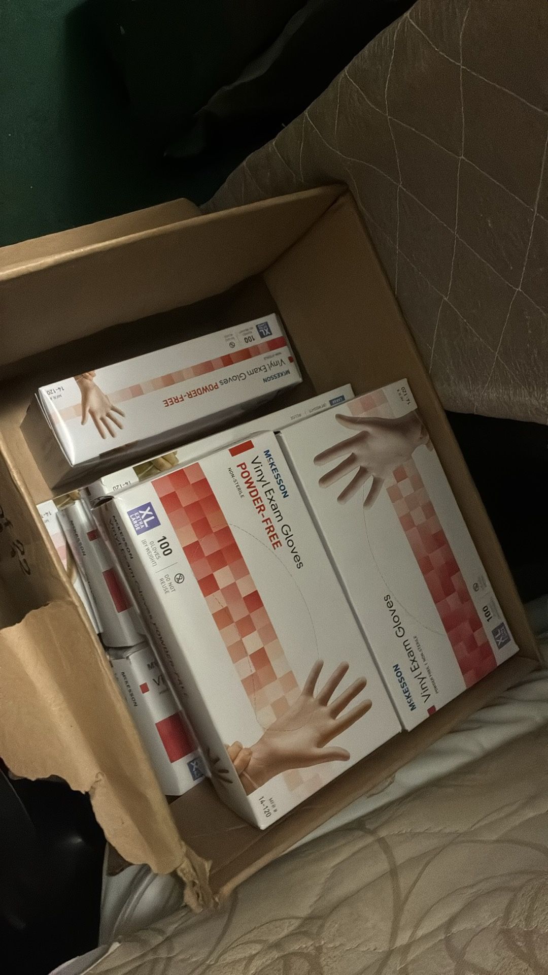 👋👋$$$40 for 5 boxes theres many available medium and xlarge. — medical powder free gloves- thats alot of gloves. Great for any type of clean up from