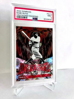 2022 Donruss Unleashed Diamond Babe Ruth UL13 NY Yankees Insert PSA 9 MINT