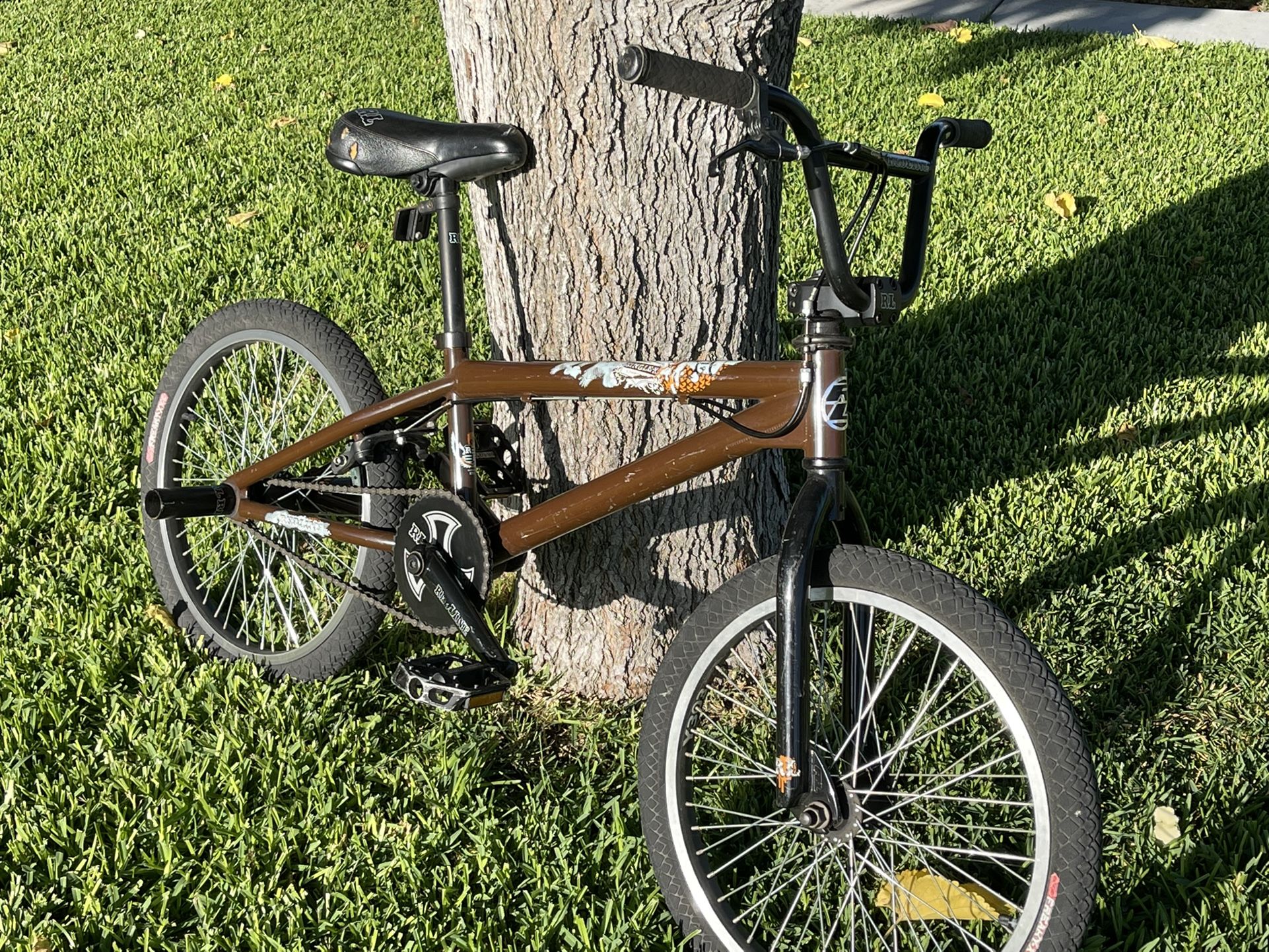 ブラウン ★ oldschool bmxプラサドル　サスペンション付き 506c4f08d08147bab01ab6eb053f44