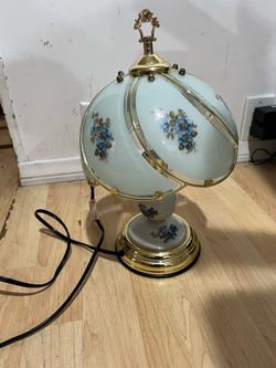 Vintage Floral Touch Lamp Porcelain Base