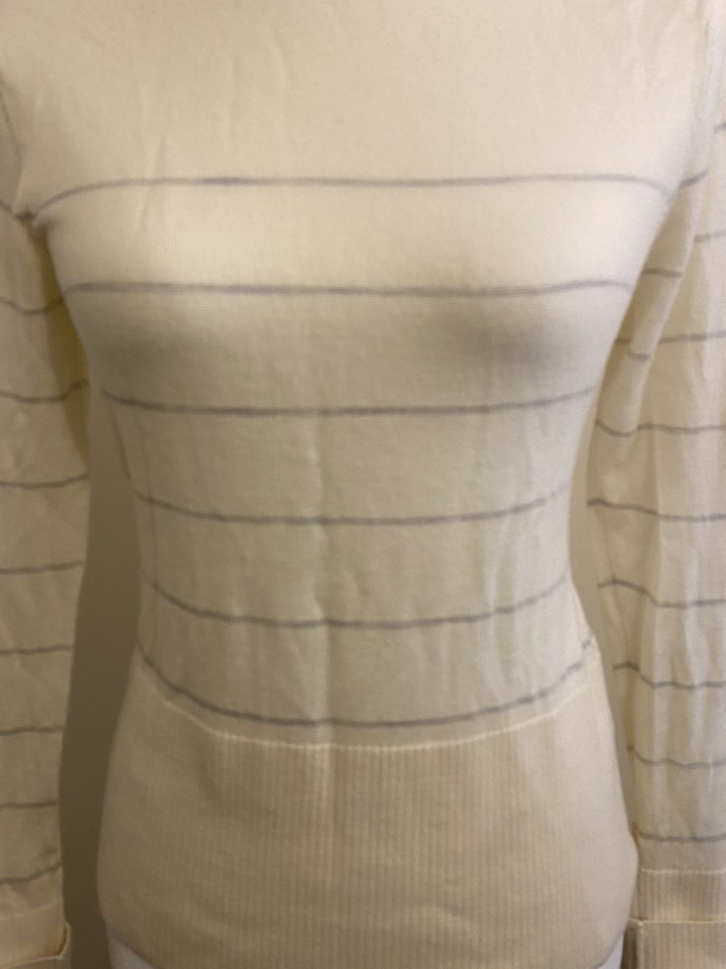 NIKE Golf Wool Cream Sweater Gray Stripes Women’s Size S(4-6)