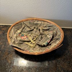 Vintage Wicker Bread Basket 