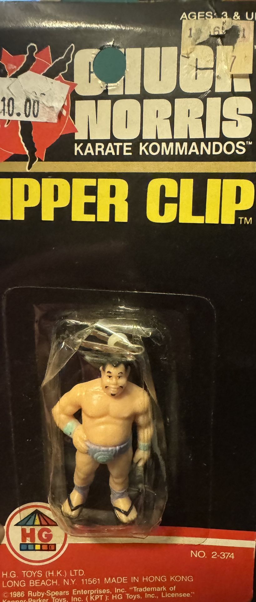 Chuck Norris Karate Kommandos Zipper clip (1986)