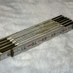 Vintage Lufkin Red End Folding Wooden Ruler No. 966  Lock Joint USA
