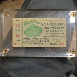 1955 N.Y. Giants/S.F.49ers ticket stub