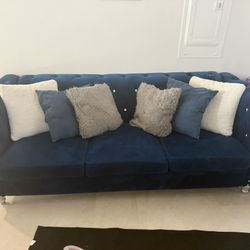 Blue Living Room Couch Set