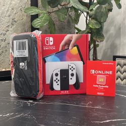 Nintendo Switch Oled Bundle Case With 256gb Sd Card 