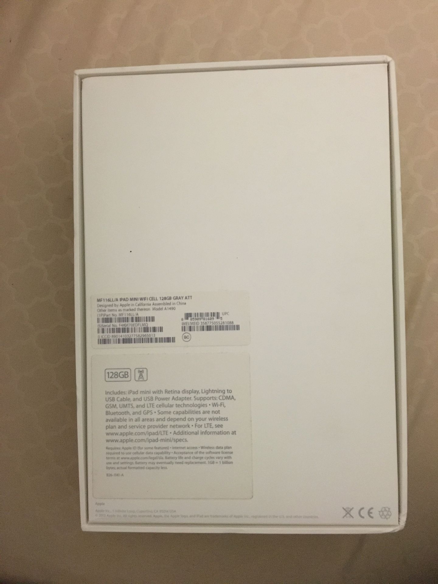 iPad mini 2 WiFi with cellular 128gb