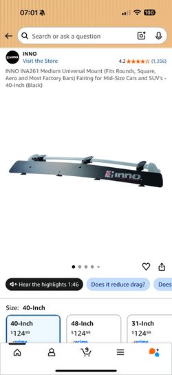 Roof rack fairing to prevent wind noise