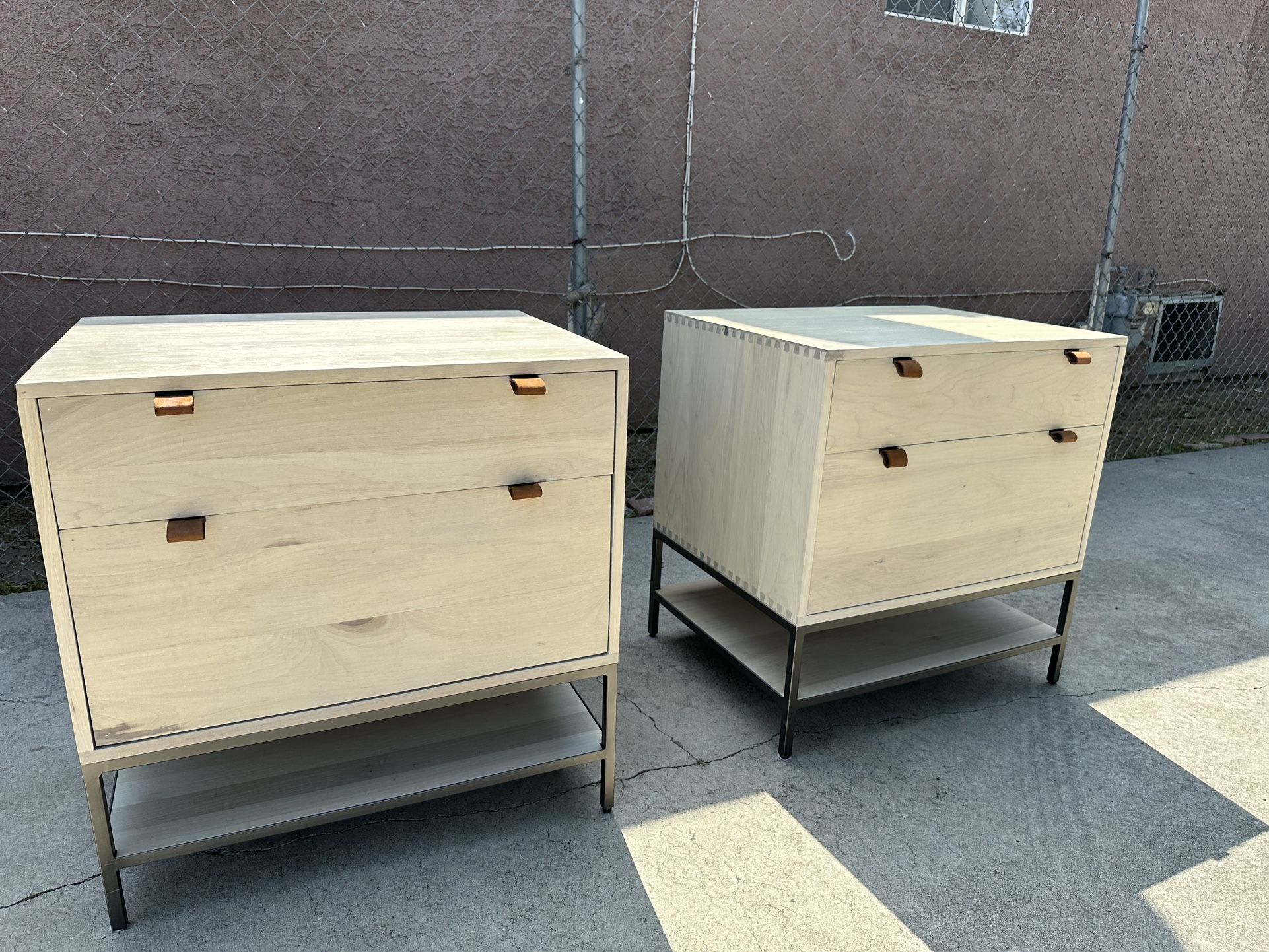 Pottery Barn Mid Century Modern Bedside Tables End Tables Nightstands Cabinets Dressers.
