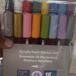 16 Pc Acrylic Marker Set