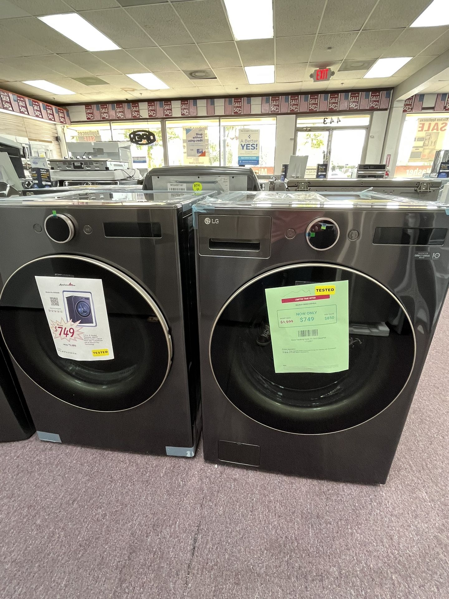 July 4th Promotion! Extra 10% Off Washer Dryer Set! LG Front Load New Open Boxes