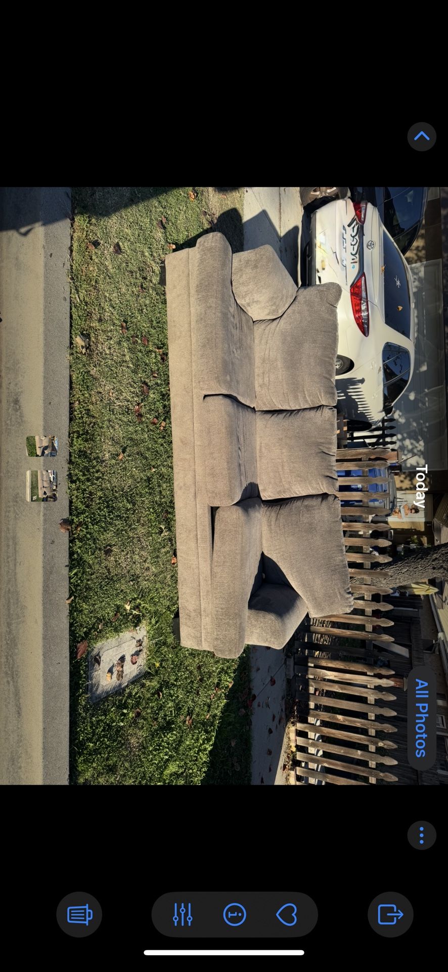 Couch Bed And Loveseat Will Be Picked Up On Monday For Trash If Anyone Wants It Feel Free To Come Pick It Up