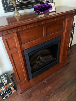 Electric Fireplace with Wood Mantel $200 OR BEST OFFER