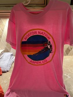 Pink Aviator Nation Kids Shirt Age 14