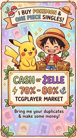 Buying Pokemon and One Piece Singles
