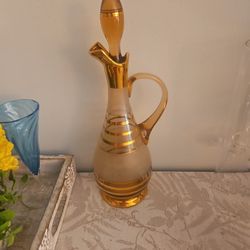 VTG Amber/ Gold ART Glass Hand Blown ( Romania Made)