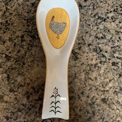 Spotted Rooster Spoon Rest