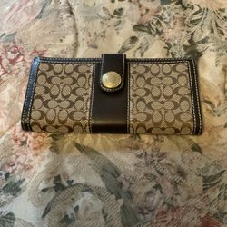 Coach Khaki Mahogany Signature Wallet