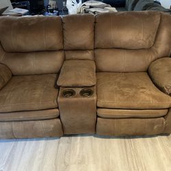Double Recliner Couch