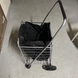 Foldable Shopping/Utility Cart With Wheels And Bag