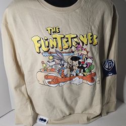 Womens Med Bugs Bunny Flintstones Sweatshirt 
